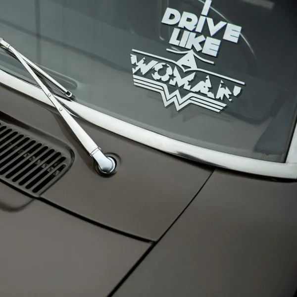 2x Pair Drive Like Diana Prince Woman Star Superhero Justice Comic Girl Car Vinyl Sticker Decal>